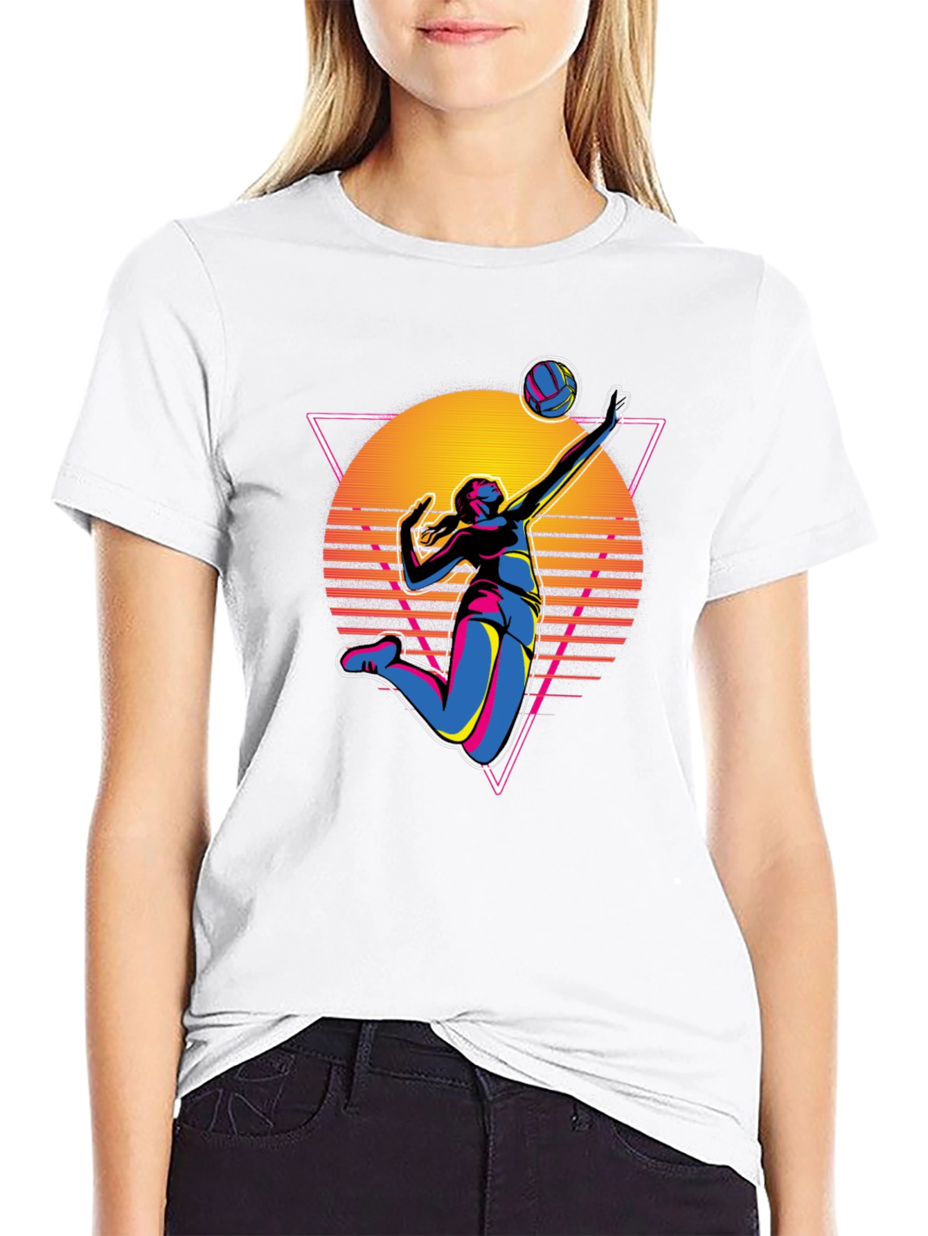 Volleyball Player Retro T-Shirt