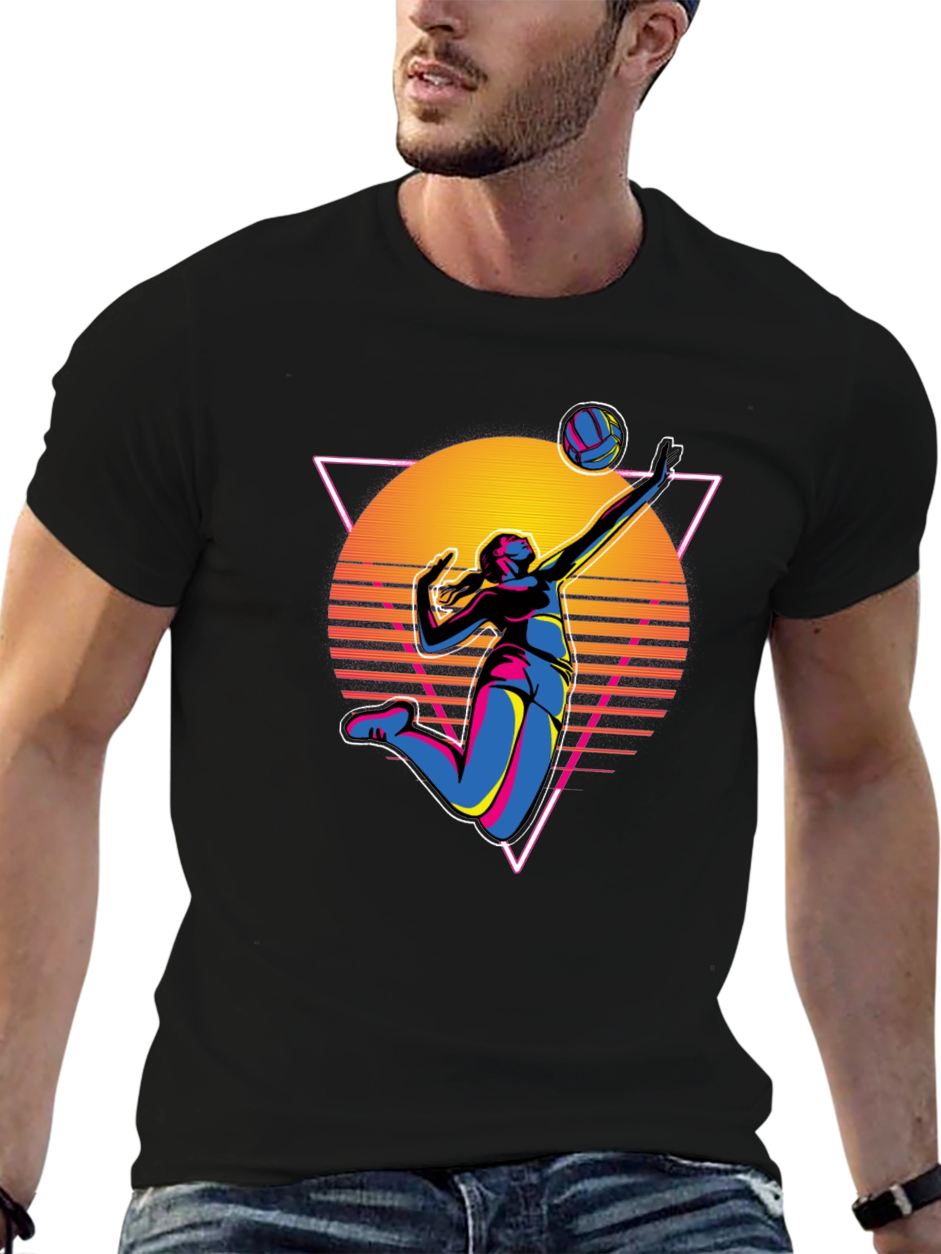 Volleyball Player Retro T-Shirt