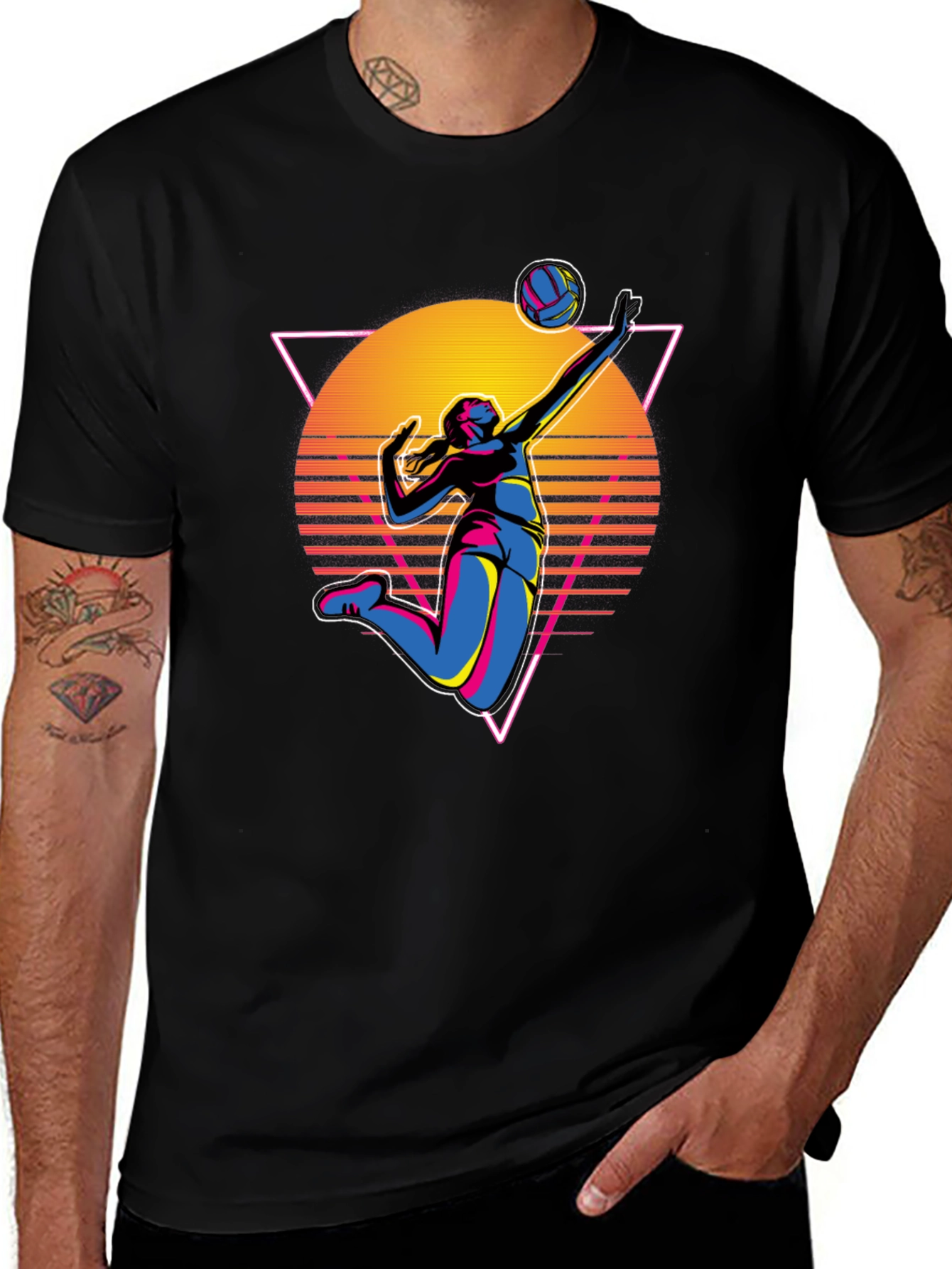 Volleyball Player Retro T-Shirt