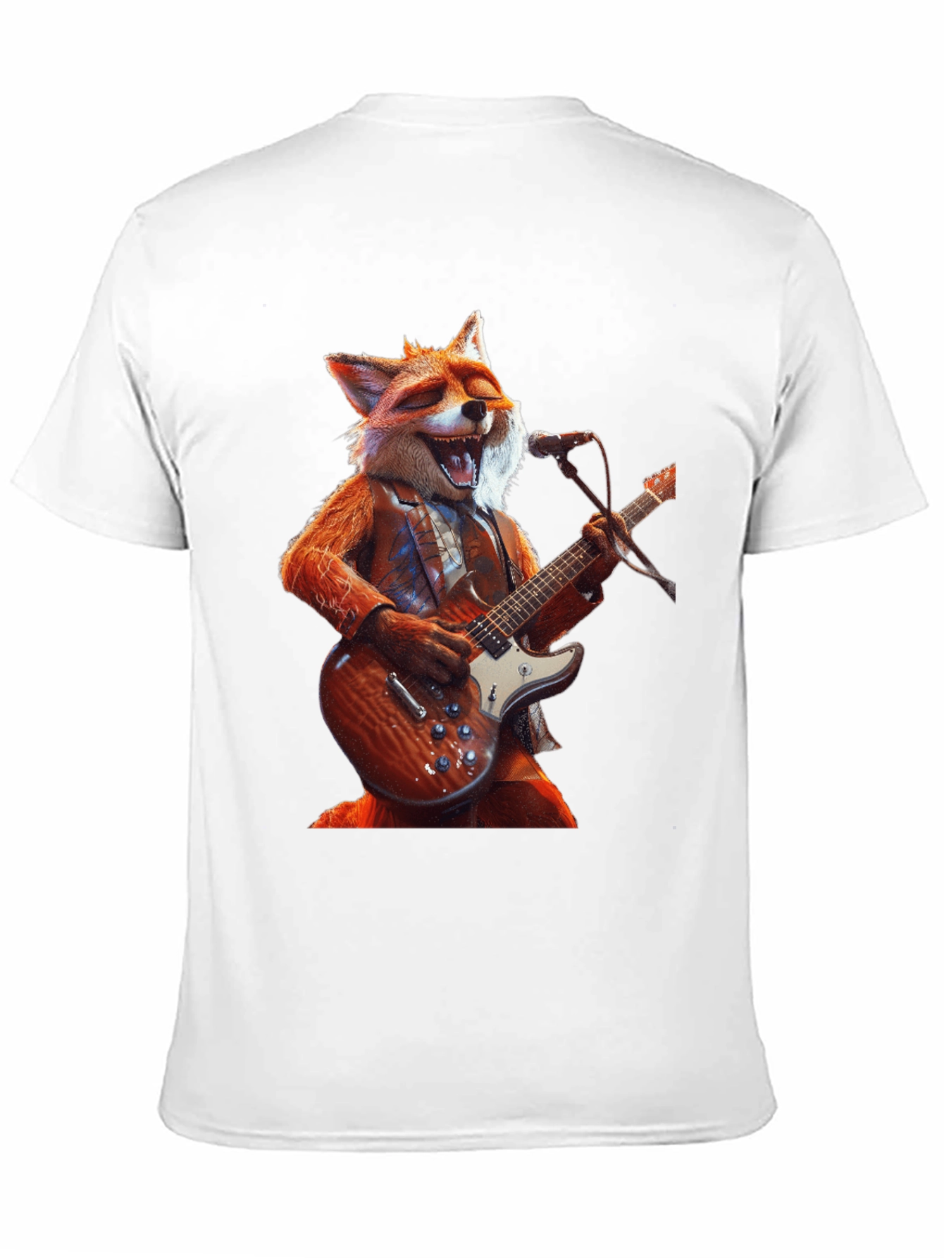 Fox Guitarist Graphic Tee - Rocking Style