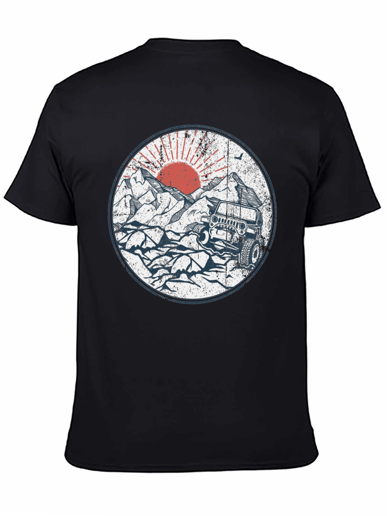Off-Road Adventure Tee - Mountain Sunset Jeep Design