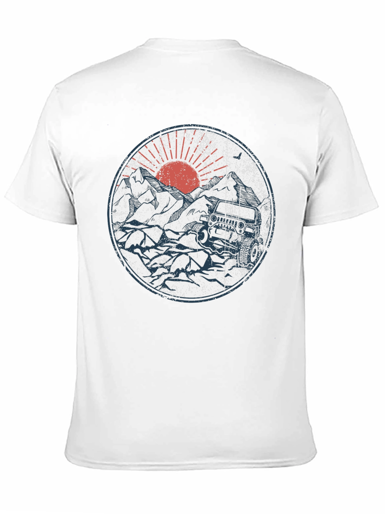 Off-Road Adventure Tee - Mountain Sunset Jeep Design