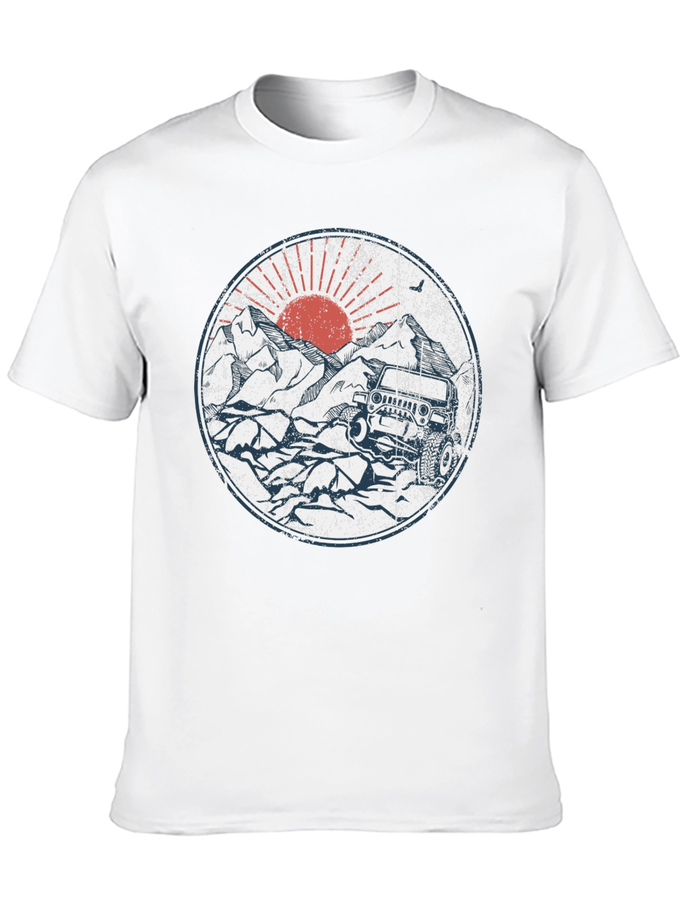 Off-Road Adventure Tee - Mountain Sunset Jeep Design