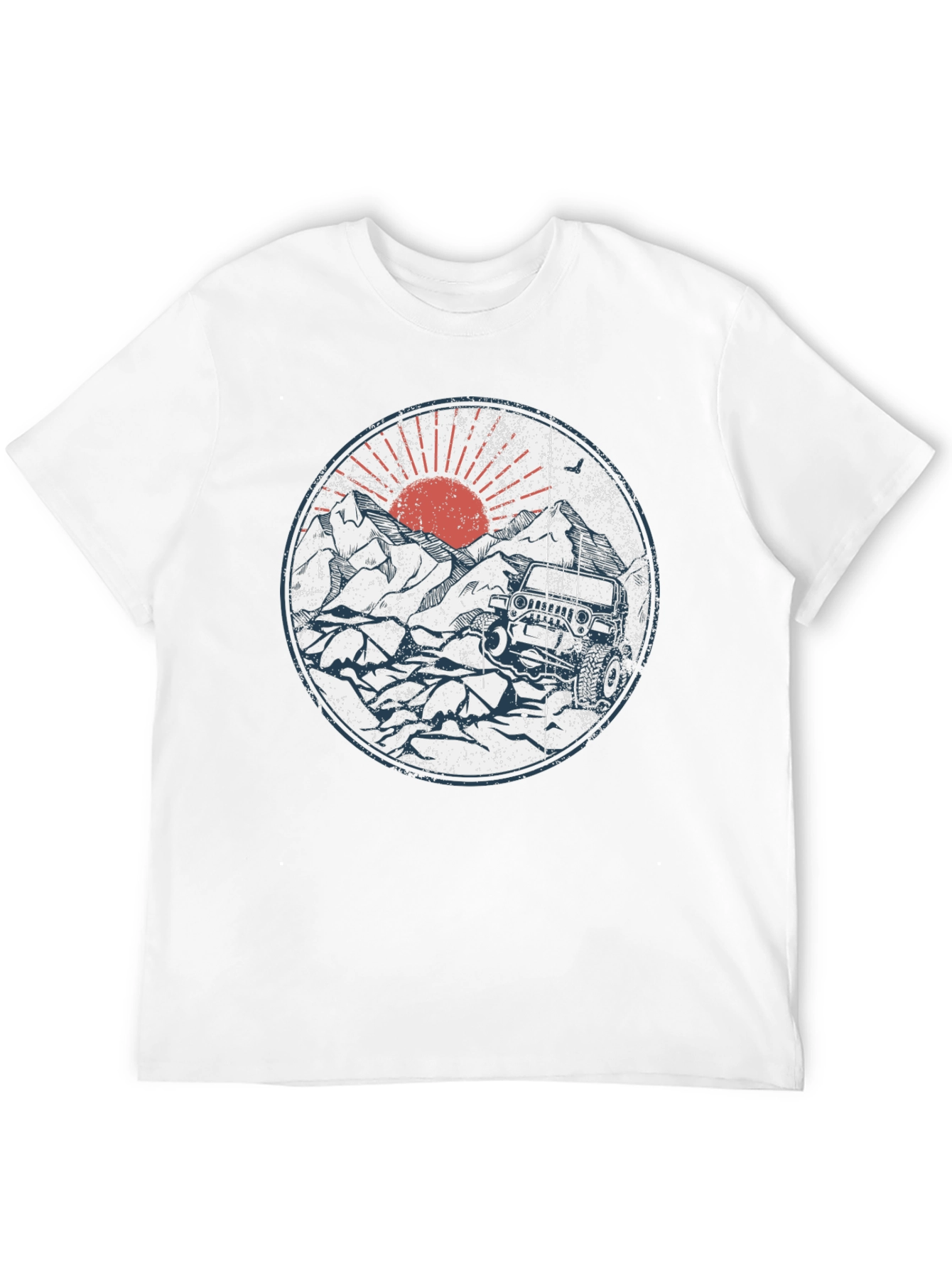 Off-Road Adventure Tee - Mountain Sunset Jeep Design