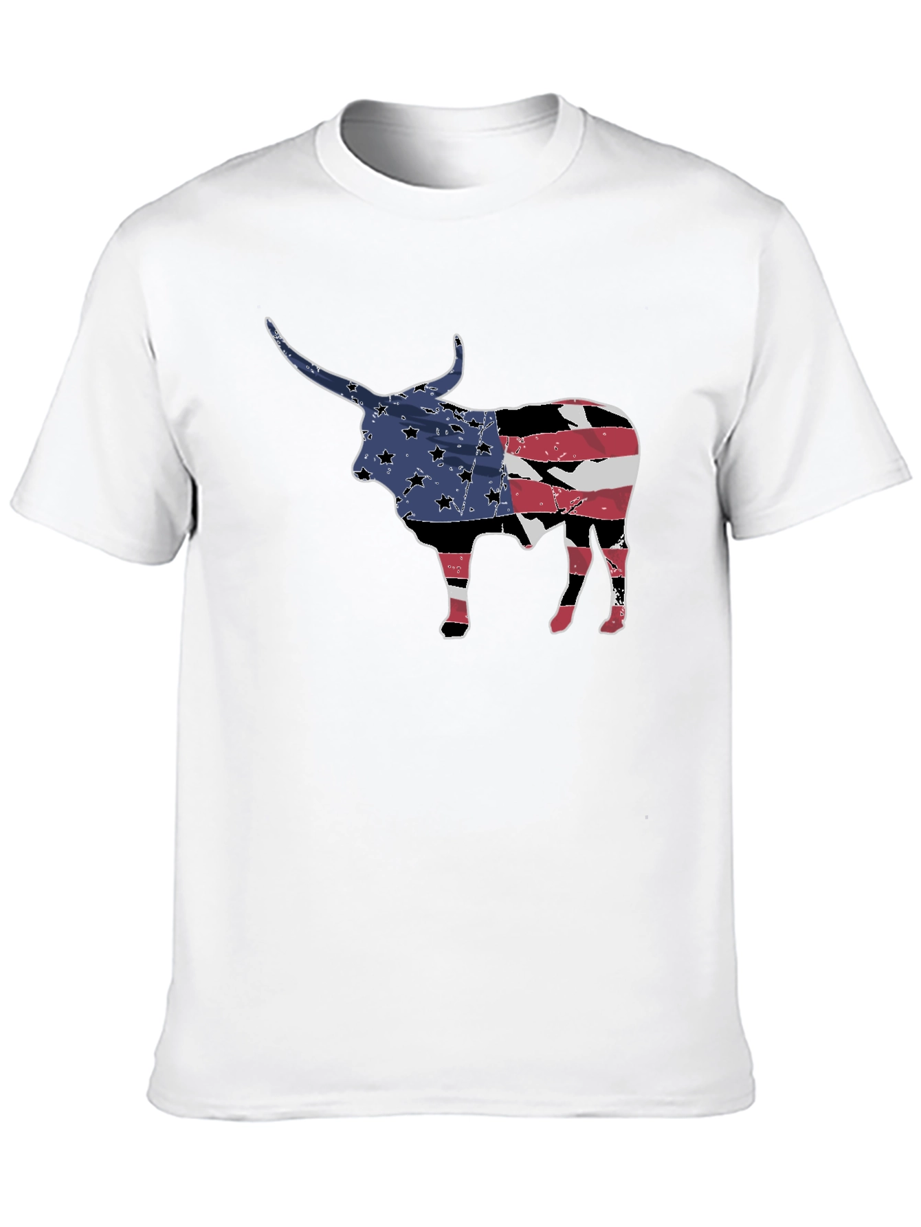 American Flag Bull Graphic Tee