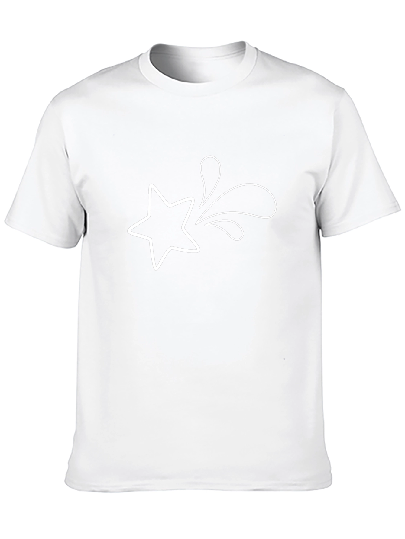 Shooting Star Graphic Tee - Black Cotton Comfort