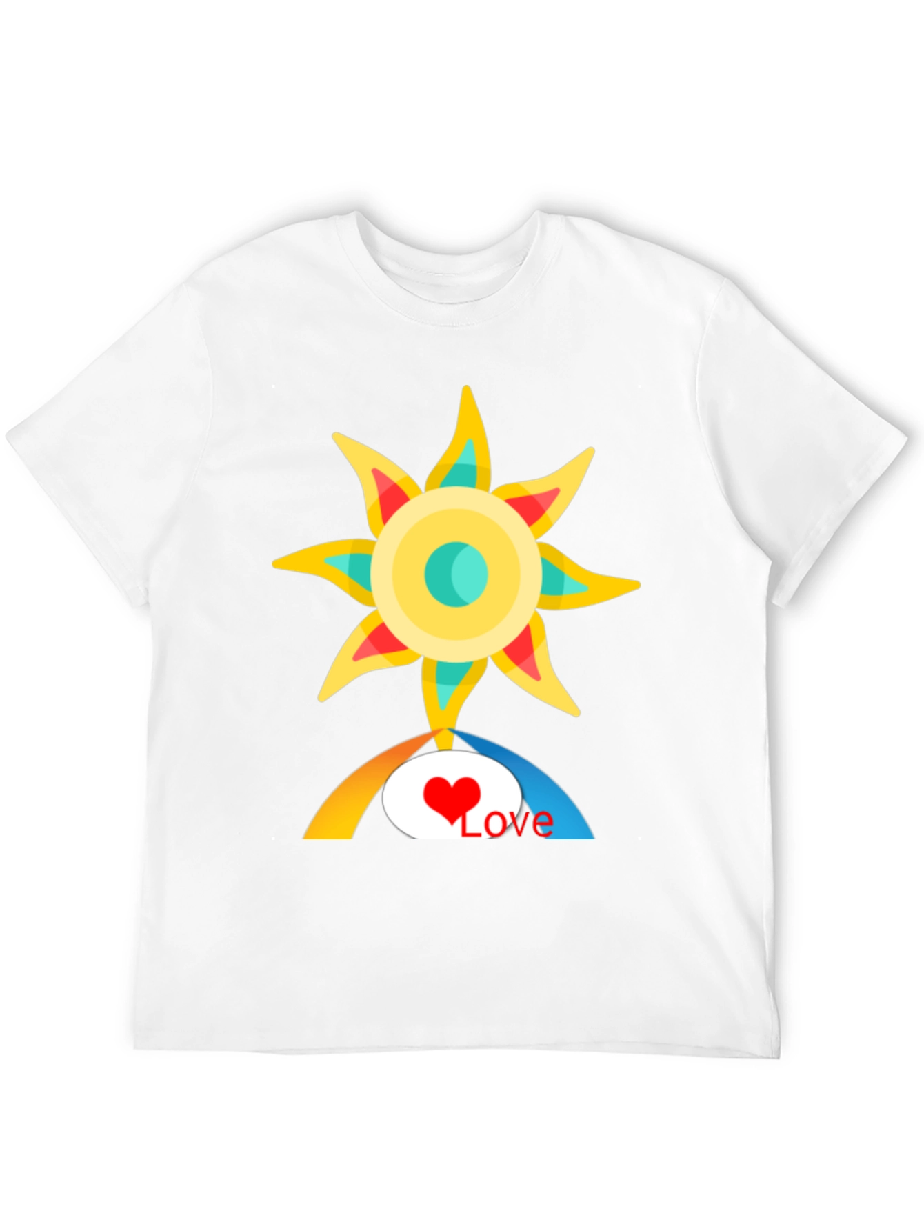 Love Sun Graphic Tee - Black Cotton T-Shirt