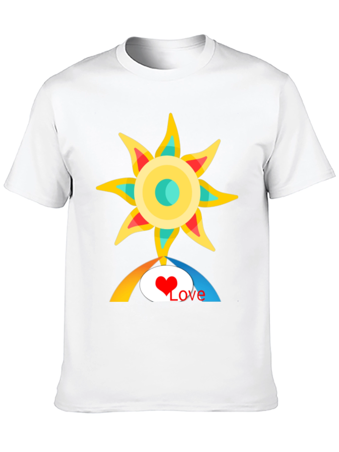 Love Sun Graphic Tee - Black Cotton T-Shirt