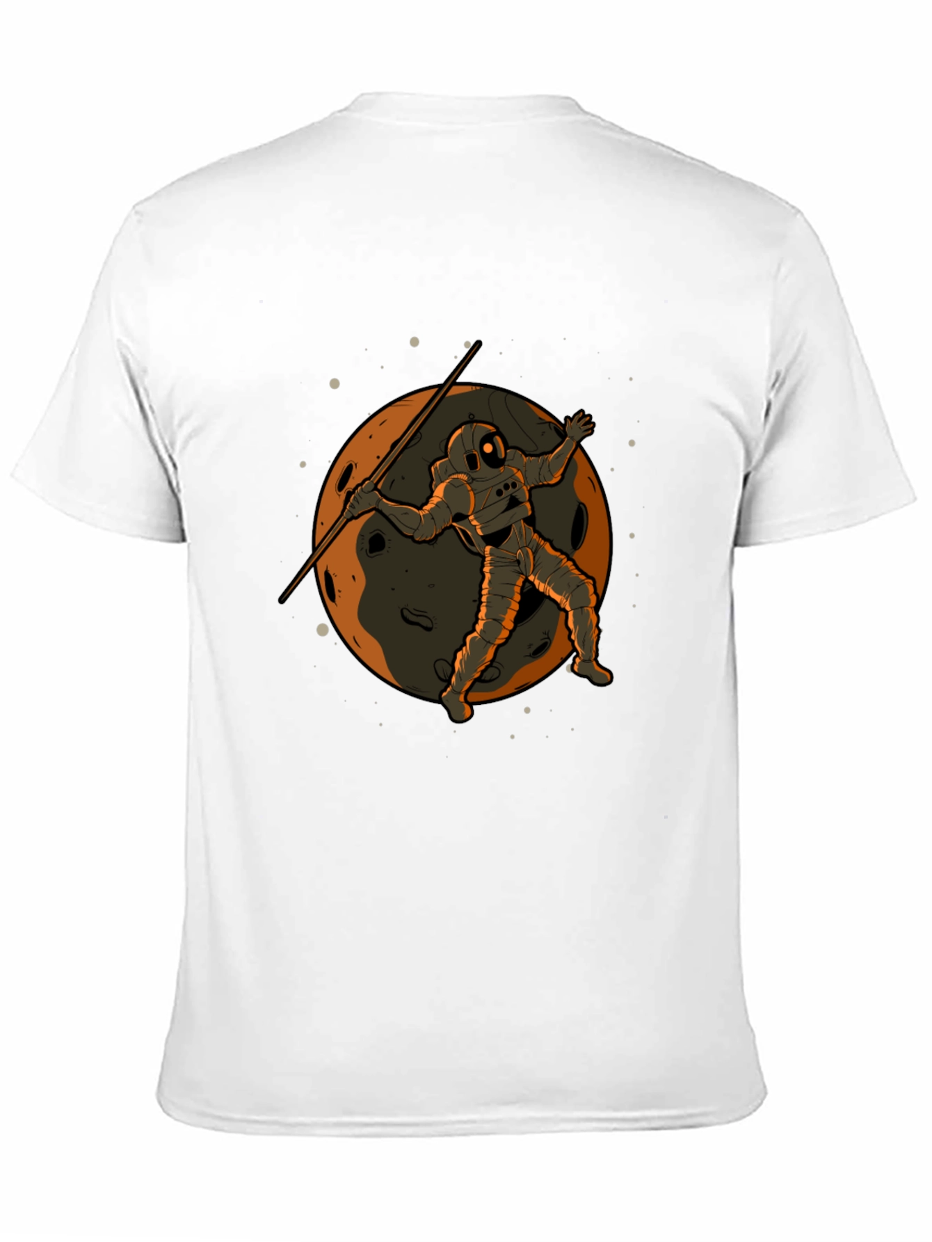 Astronaut Moon Spear Black T-Shirt
