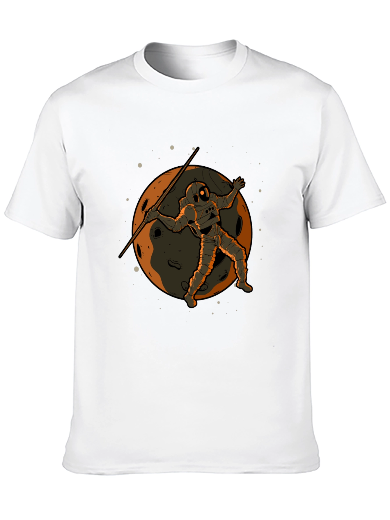 Astronaut Moon Spear Black T-Shirt