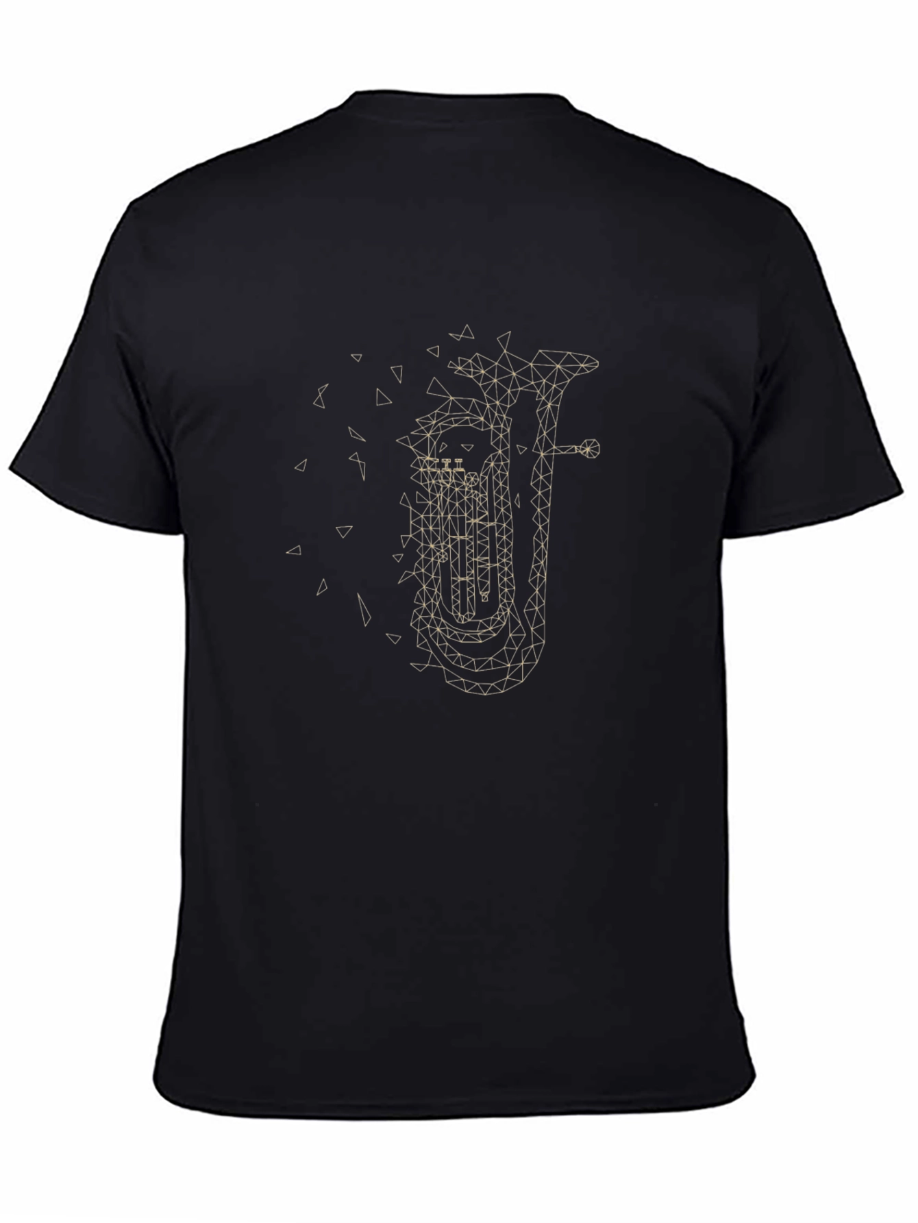 Geometric Tuba Graphic Tee - Cool Music Lover Shirt