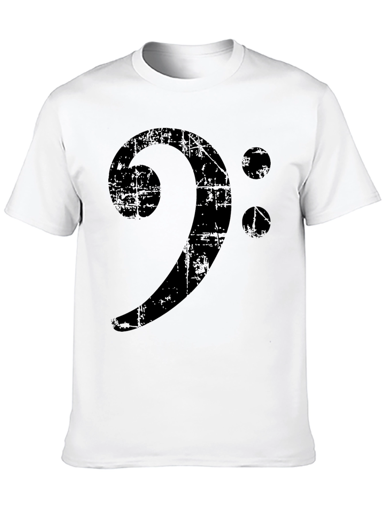 Bass Clef Distressed Graphic Tee