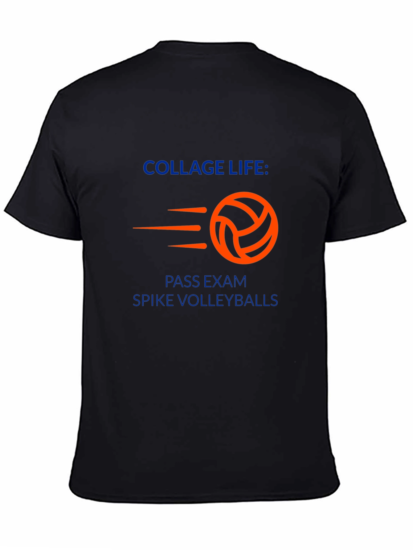 College Life Volleyball Graphic T-Shirt
