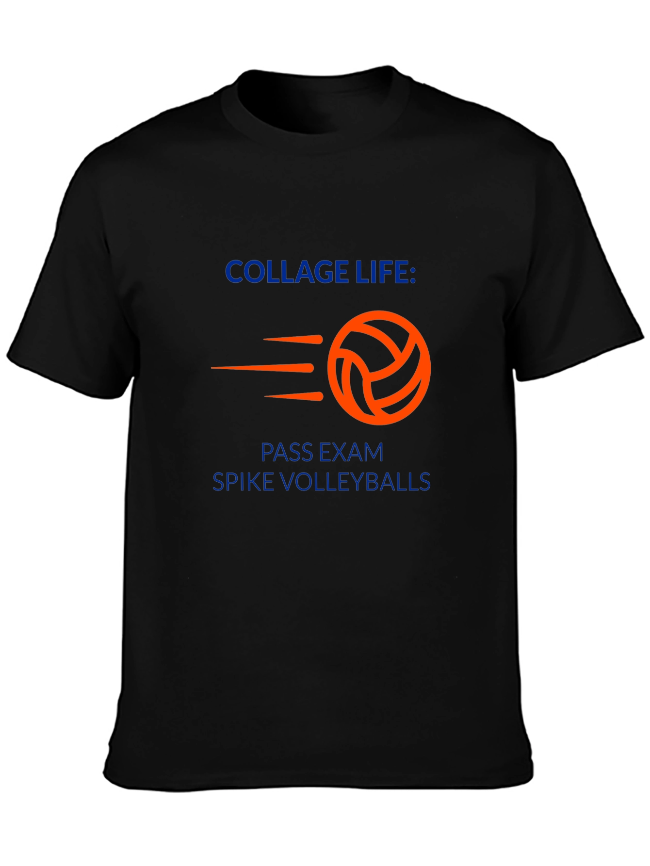 College Life Volleyball Graphic T-Shirt
