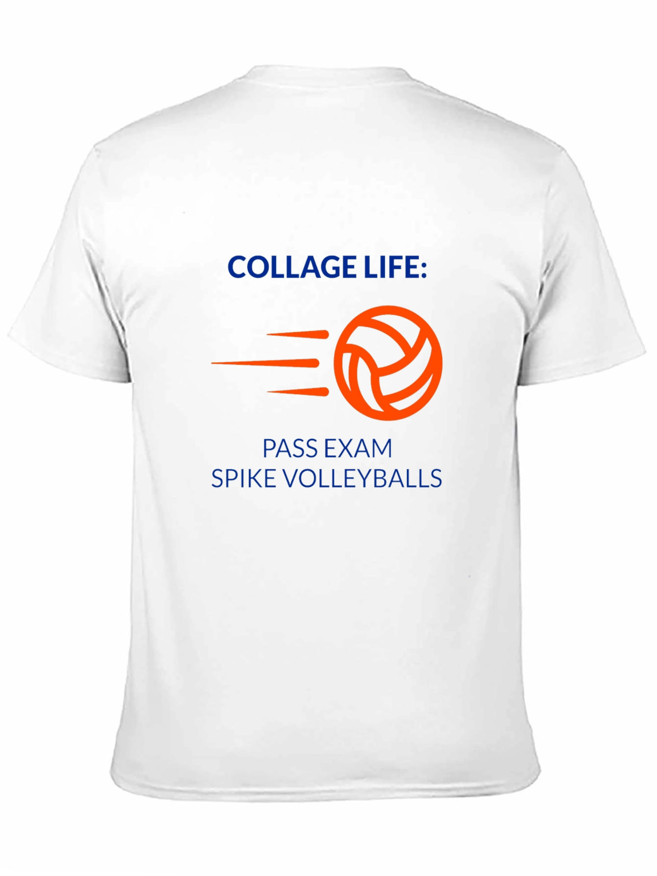 College Life Volleyball Graphic T-Shirt