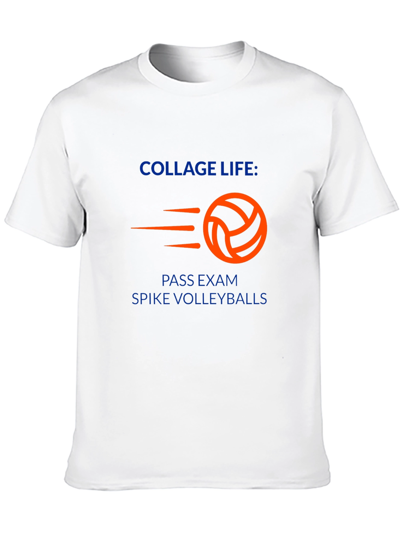 College Life Volleyball Graphic T-Shirt