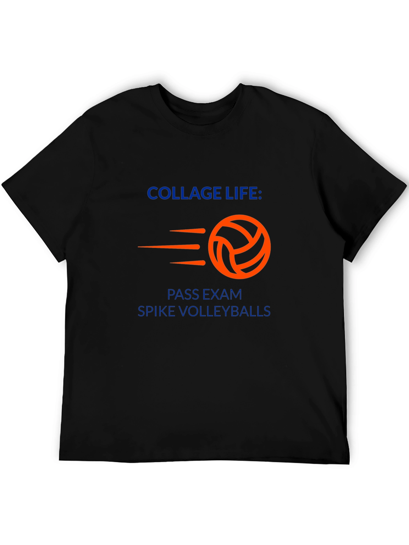 College Life Volleyball Graphic T-Shirt