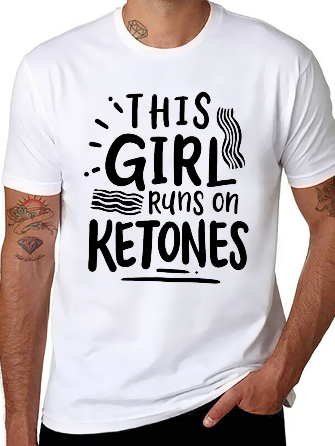 This Girl Runs on Ketones Black T-Shirt