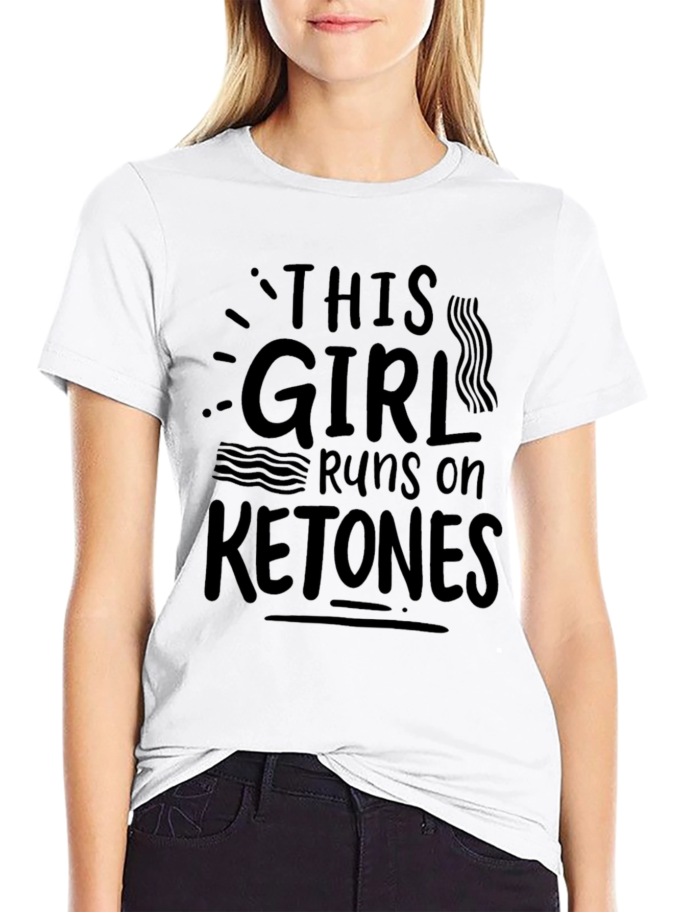 This Girl Runs on Ketones Black T-Shirt