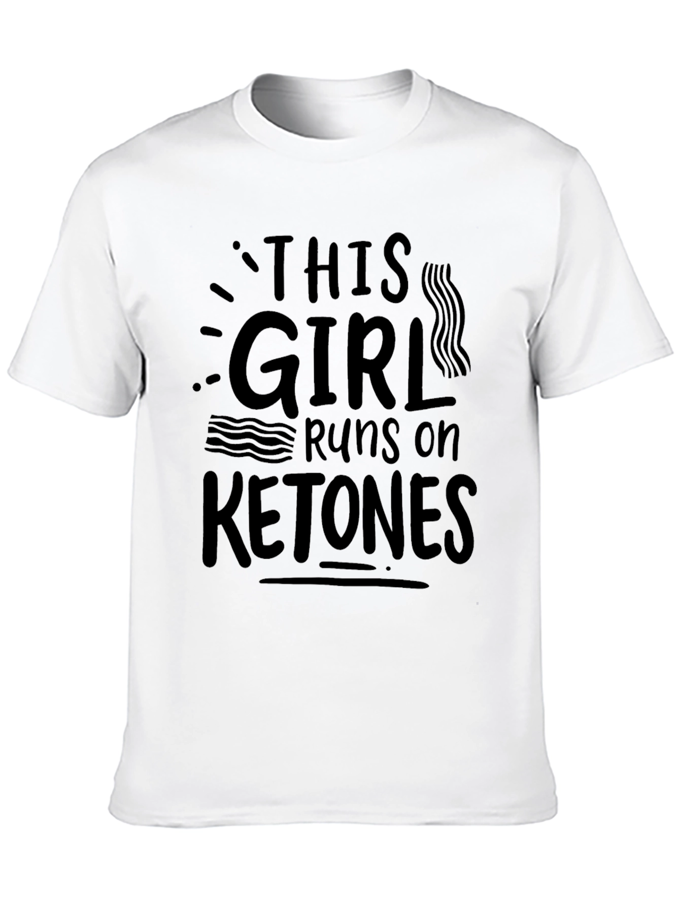 This Girl Runs on Ketones Black T-Shirt