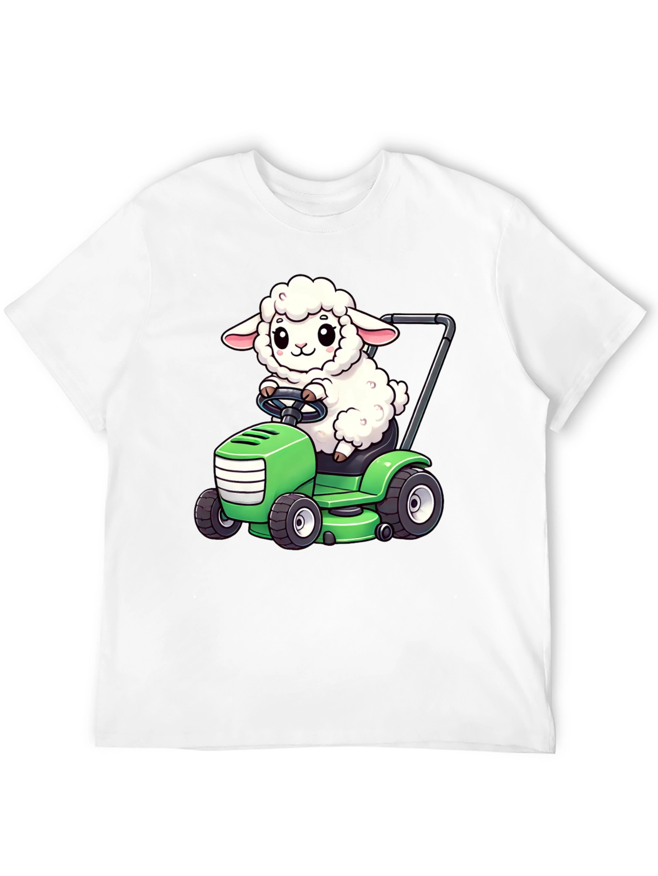 Cute Sheep Lawn Mower Graphic Tee