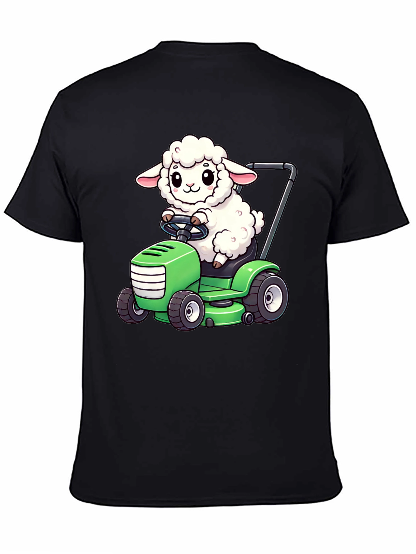 Cute Sheep Lawn Mower Graphic Tee