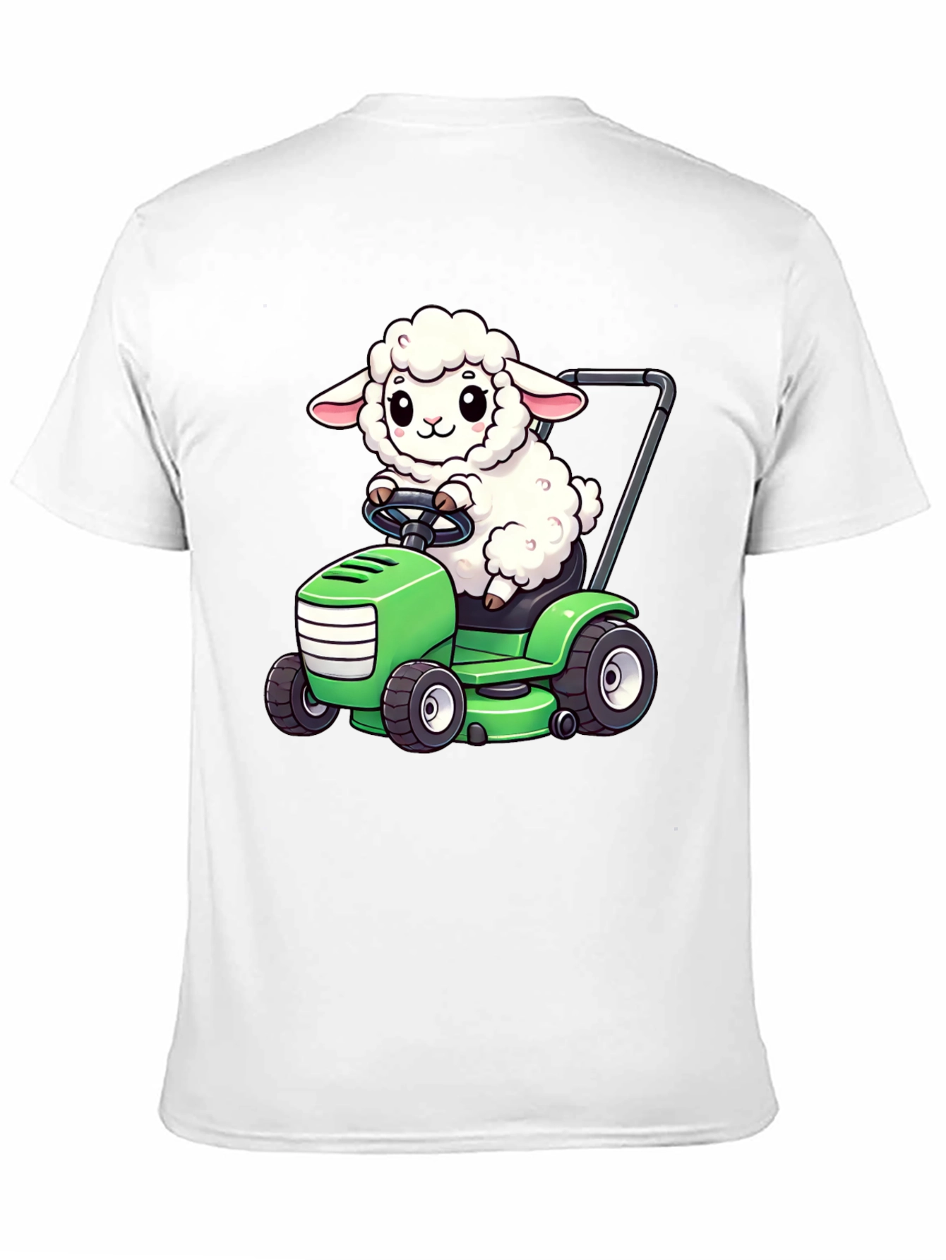 Cute Sheep Lawn Mower Graphic Tee