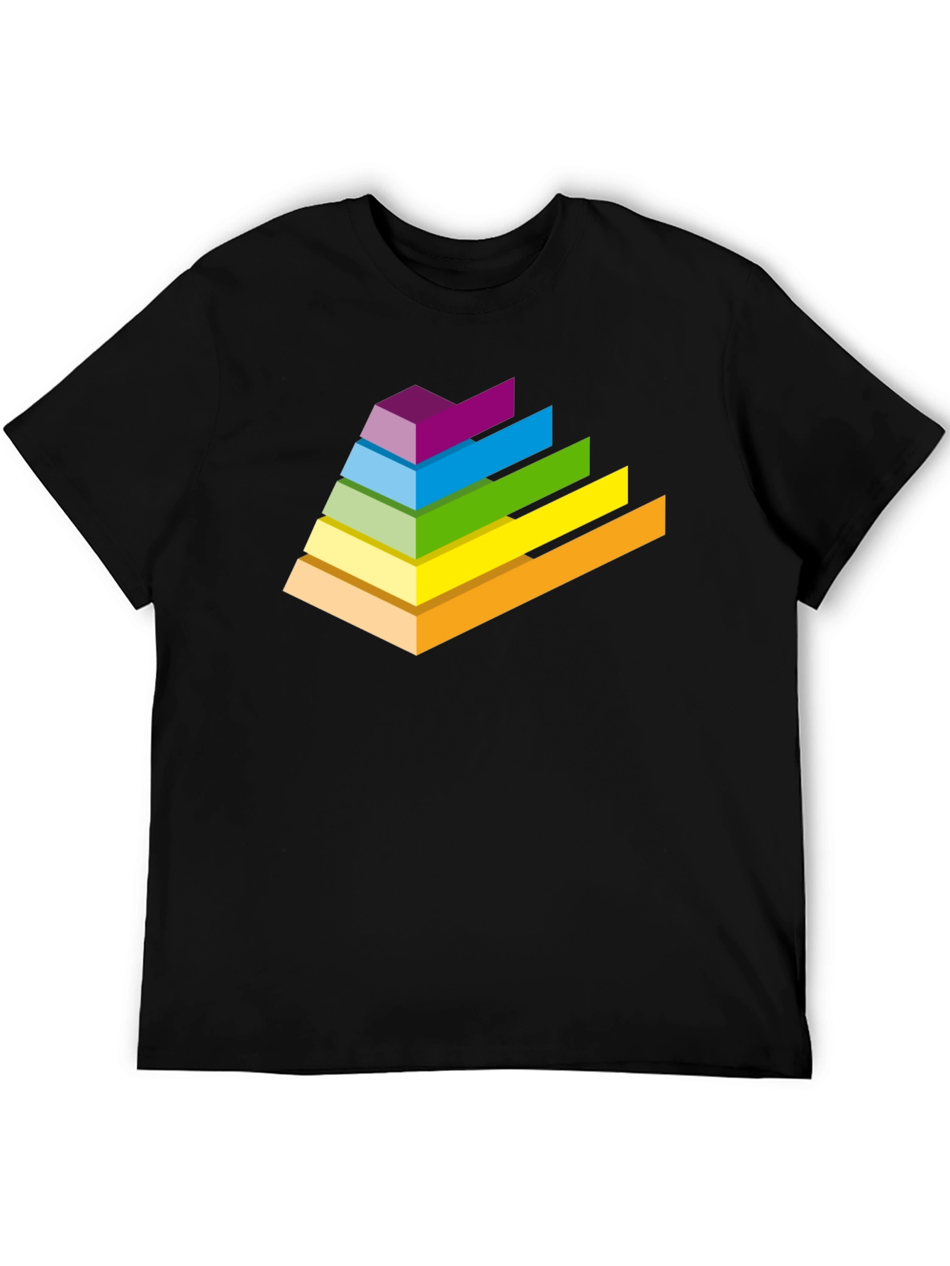 Retro Pyramid T-Shirt - Black Graphic Tee
