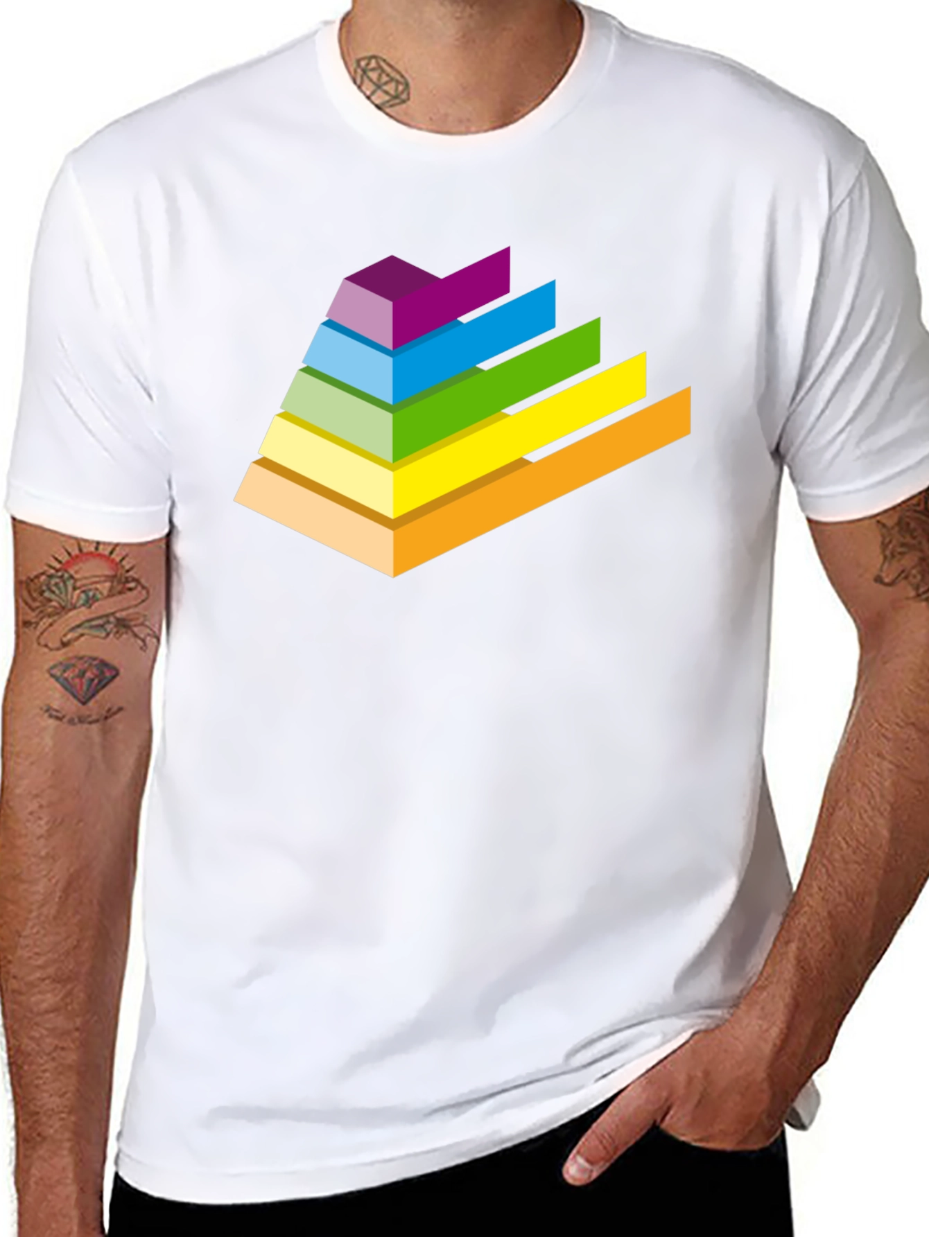 Retro Pyramid T-Shirt - Black Graphic Tee
