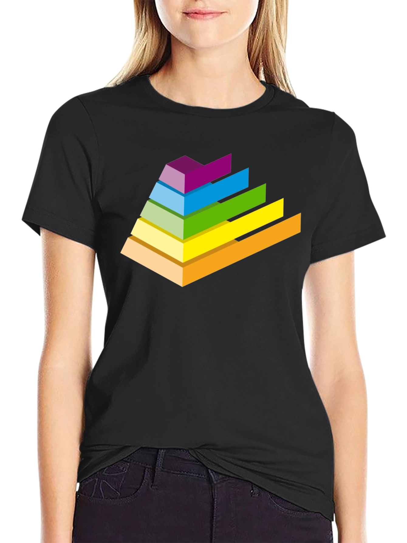 Retro Pyramid T-Shirt - Black Graphic Tee