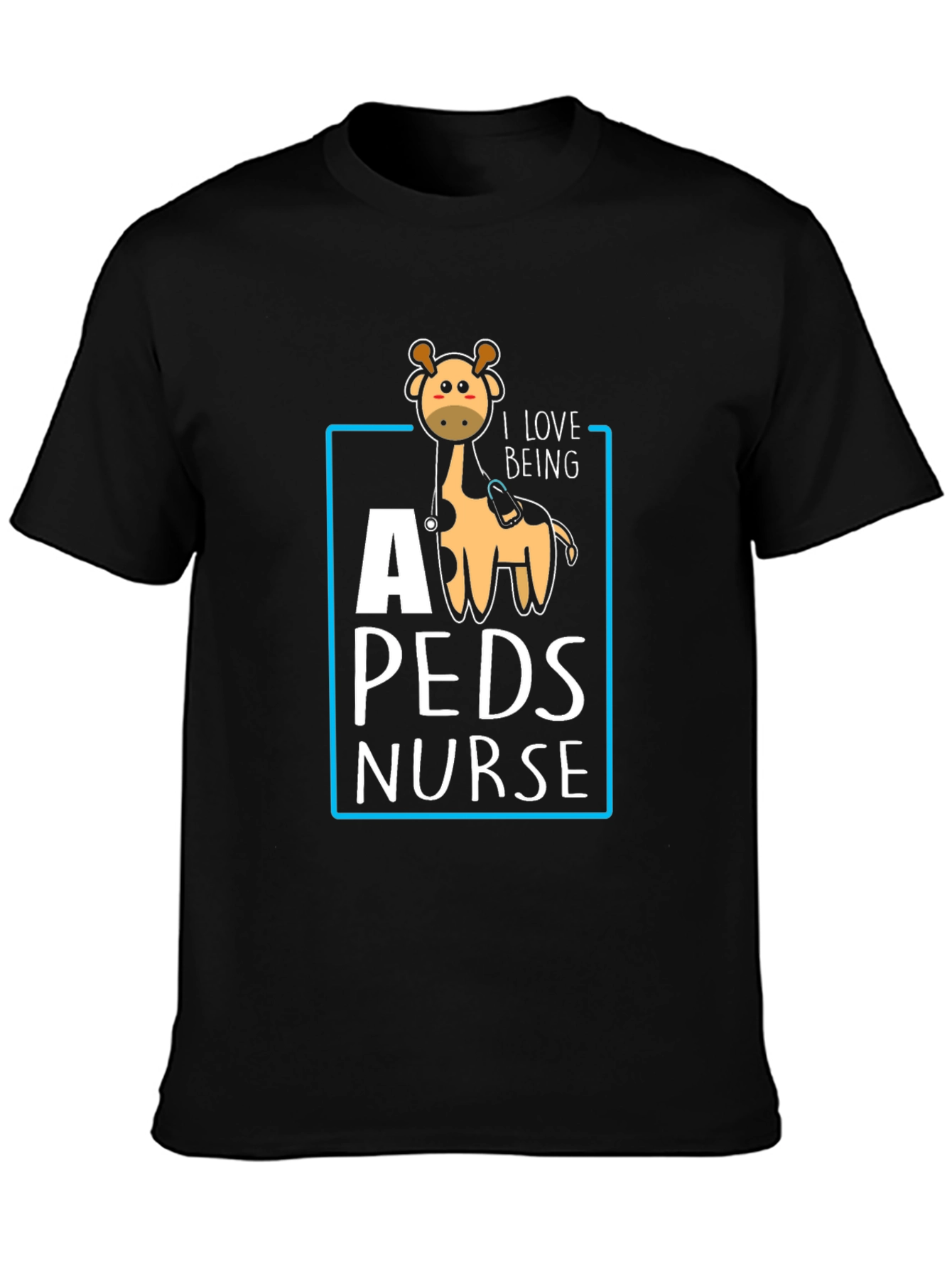 Pediatric Nurse Giraffe T-Shirt Cute Nursing Gift