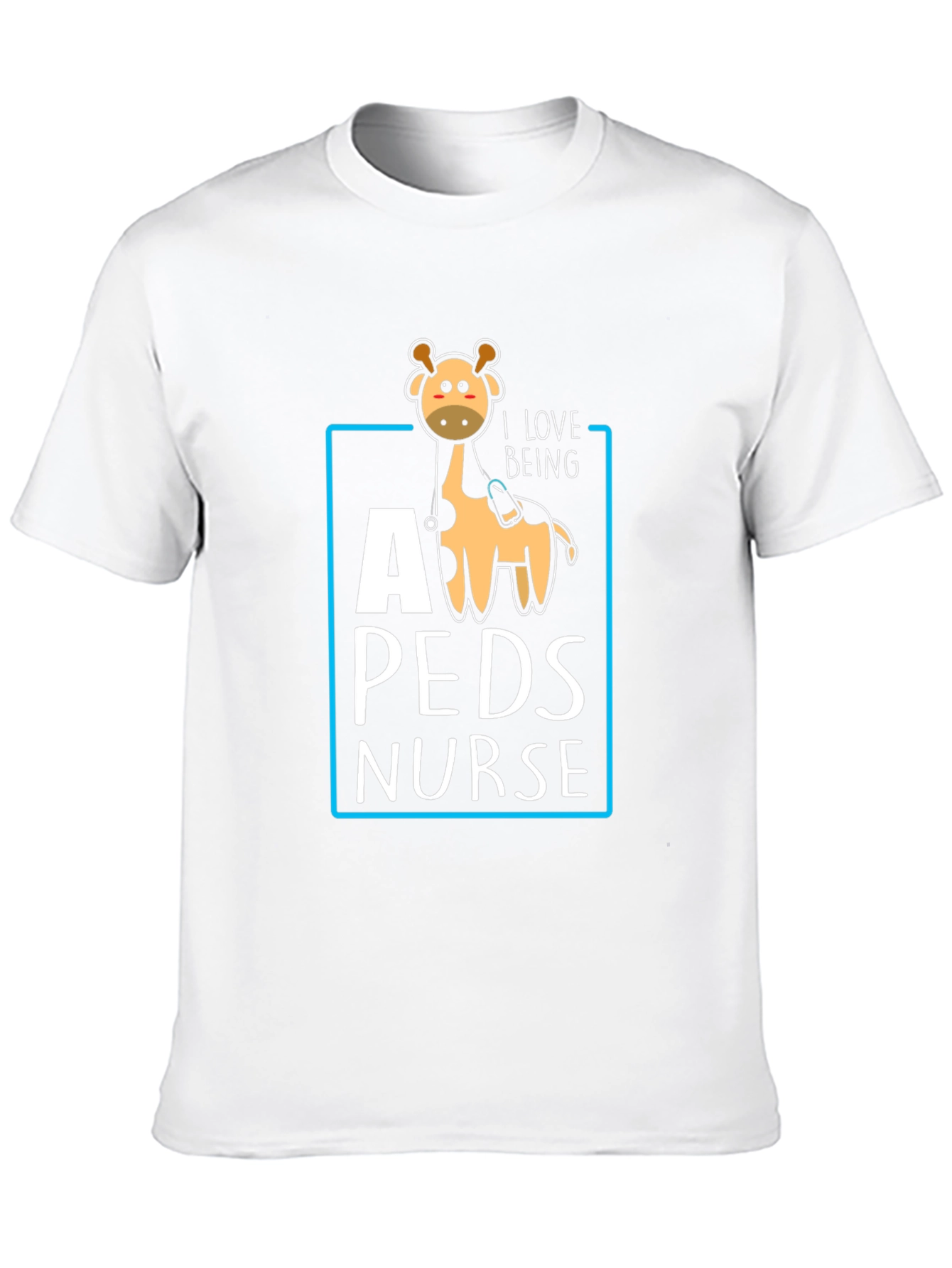 Pediatric Nurse Giraffe T-Shirt Cute Nursing Gift