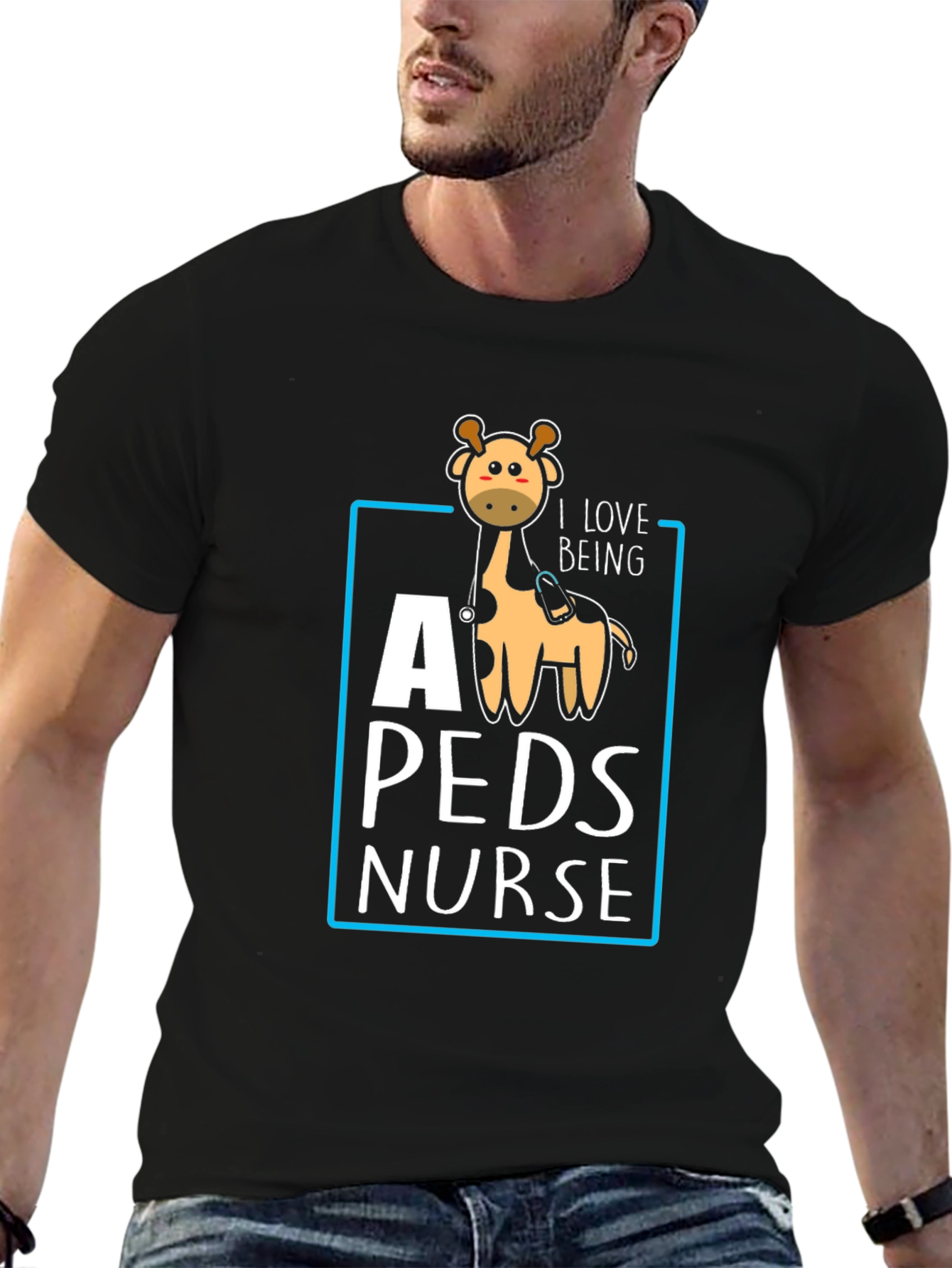 Pediatric Nurse Giraffe T-Shirt Cute Nursing Gift