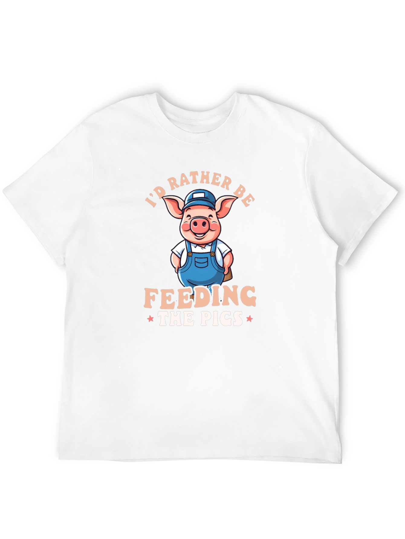 Id Rather Be Feeding The Pigs Black T-Shirt