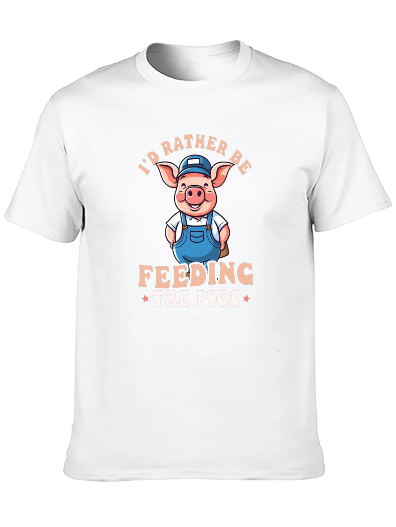 Id Rather Be Feeding The Pigs Black T-Shirt