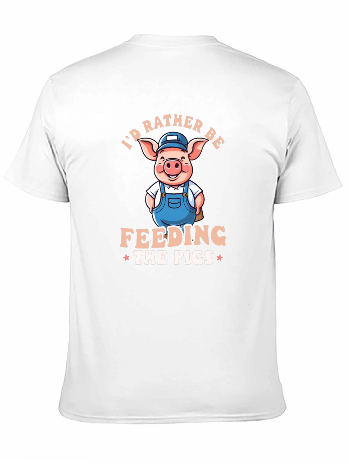 Id Rather Be Feeding The Pigs Black T-Shirt
