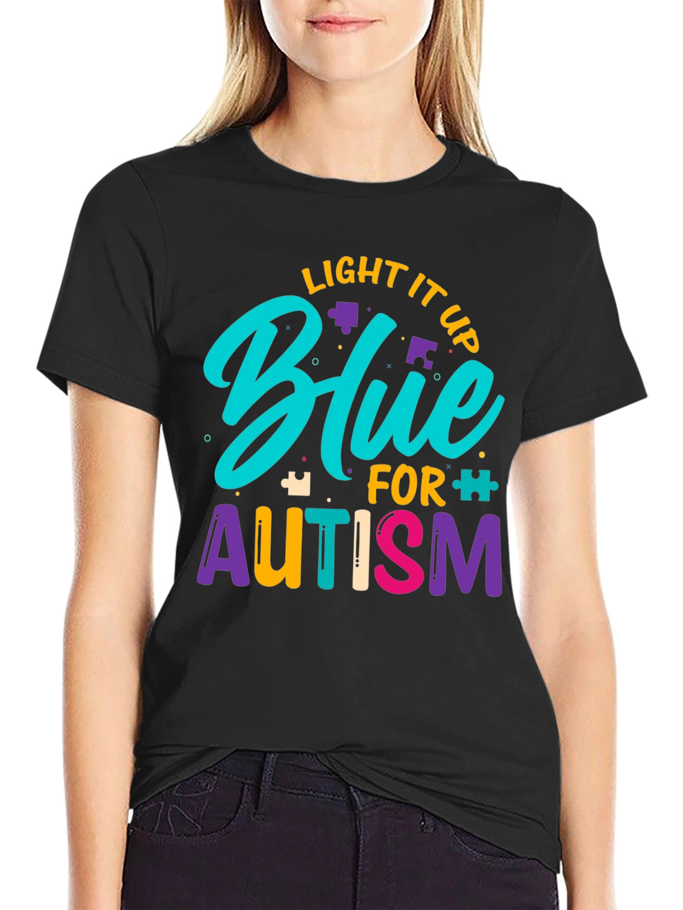Light It Up Blue Autism Awareness T-Shirt
