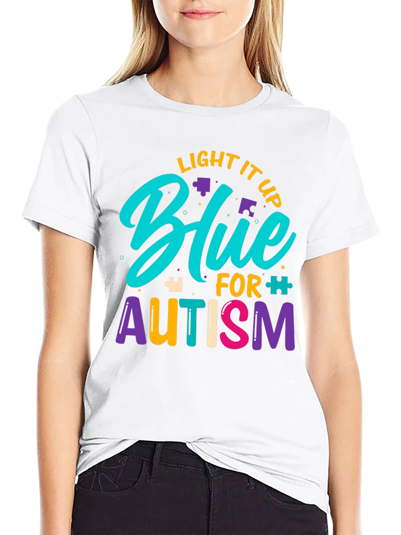 Light It Up Blue Autism Awareness T-Shirt