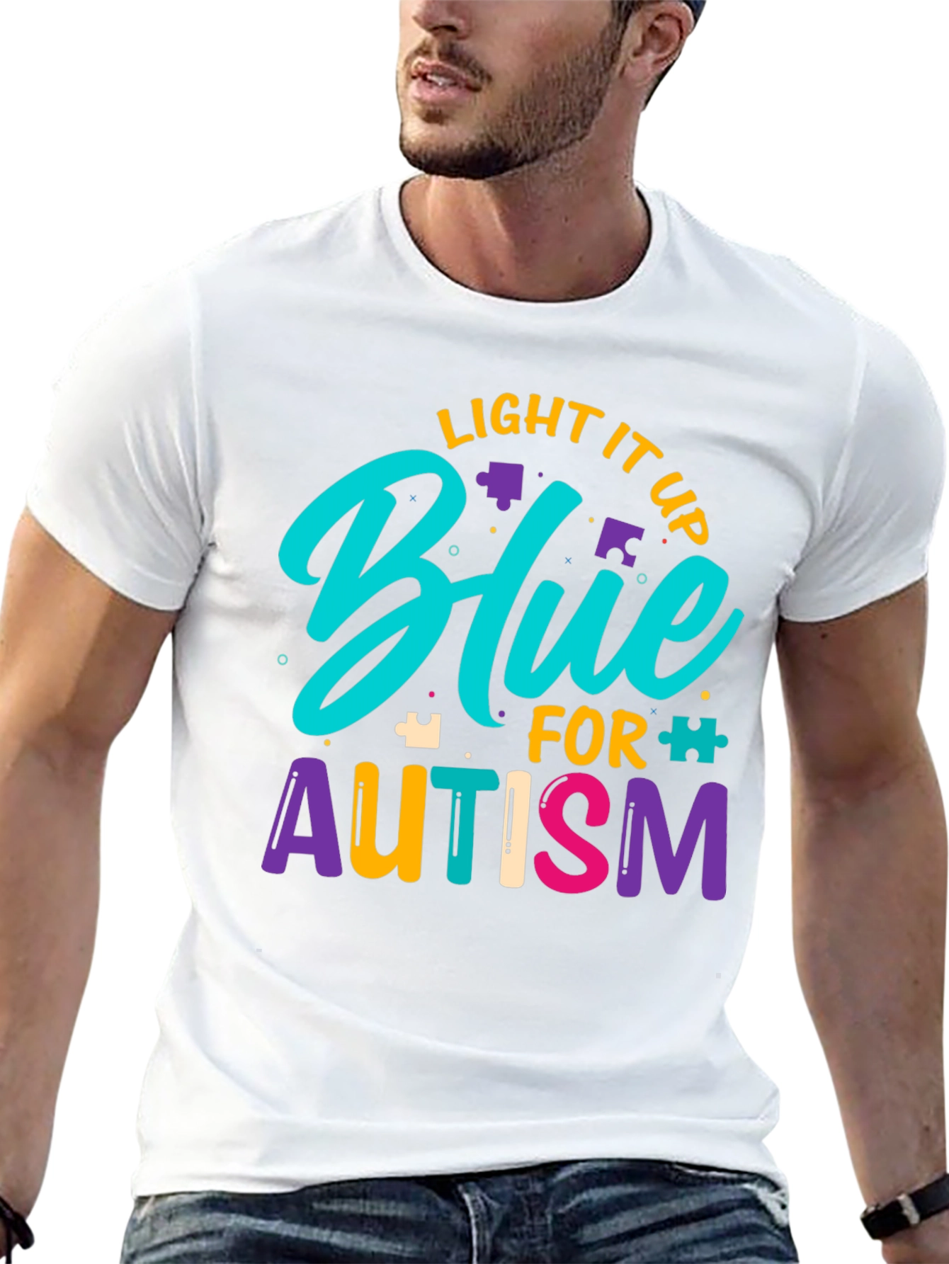Light It Up Blue Autism Awareness T-Shirt