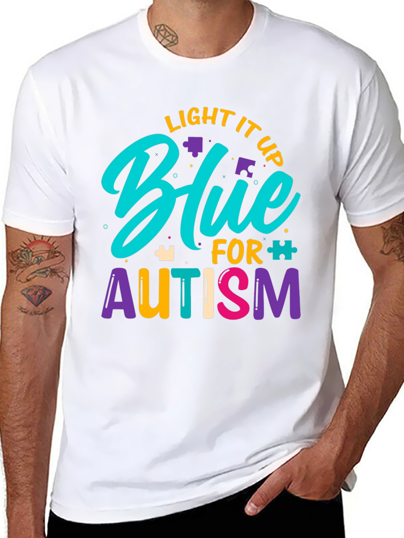 Light It Up Blue Autism Awareness T-Shirt