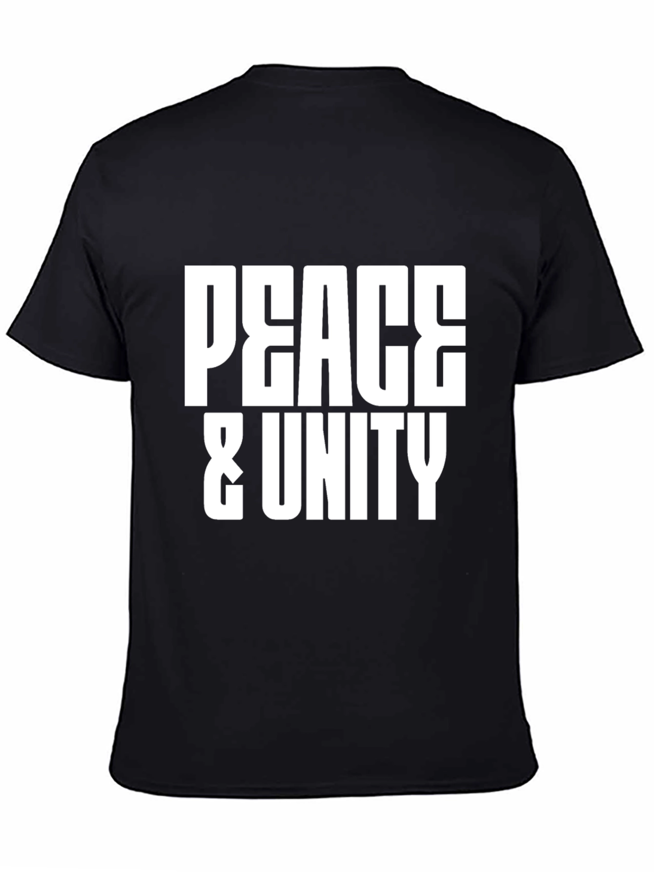 Peace & Unity Graphic Black T-Shirt