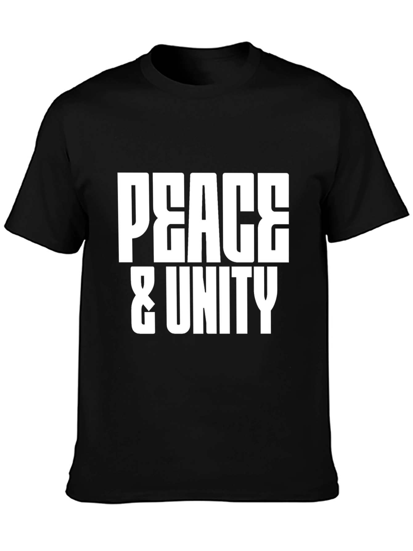 Peace & Unity Graphic Black T-Shirt