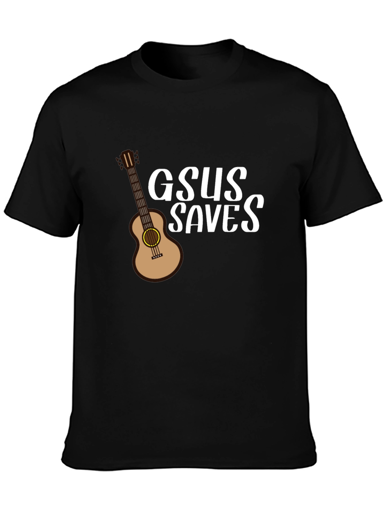 GSUS Saves Graphic T-Shirt - Black Cotton Tee