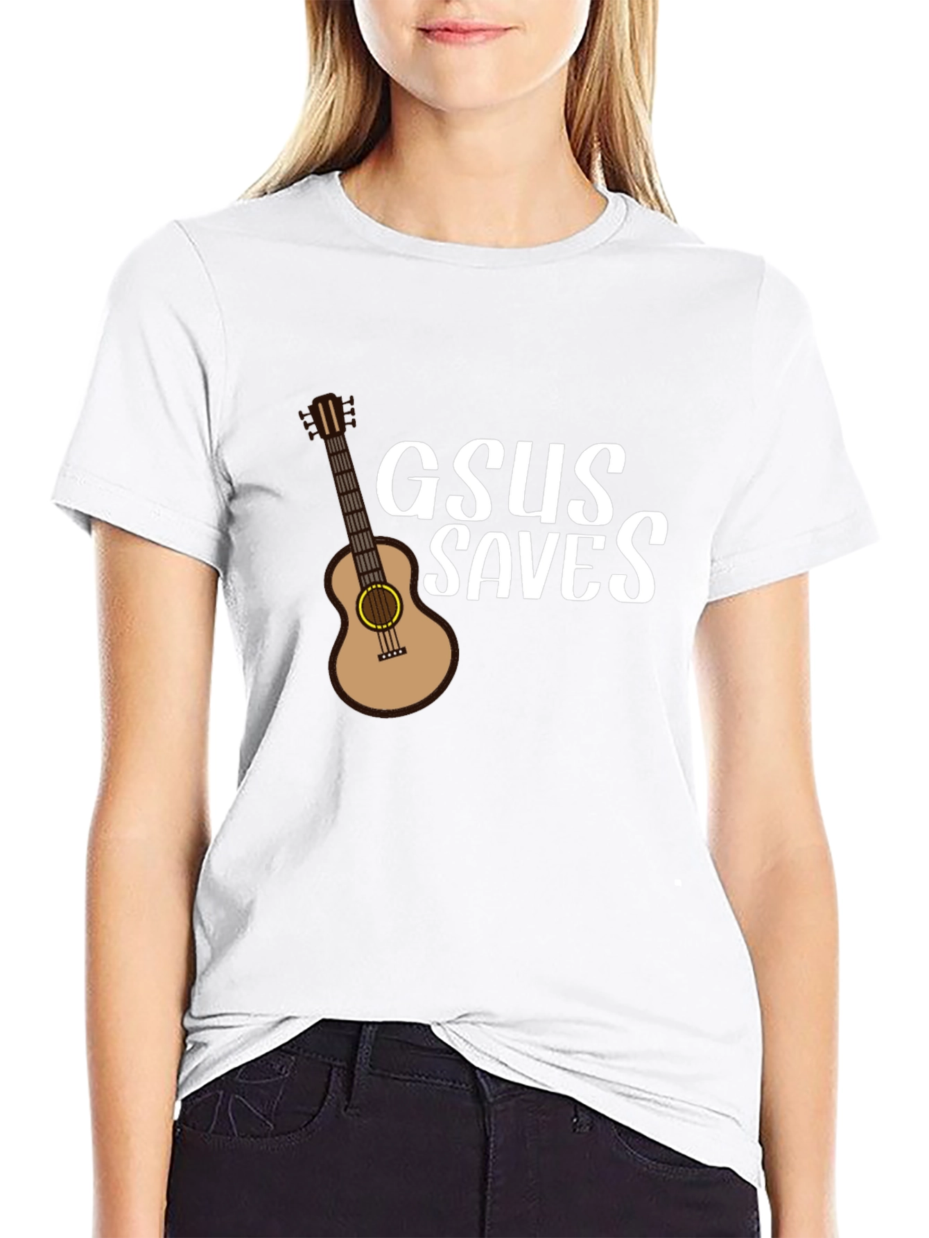 GSUS Saves Graphic T-Shirt - Black Cotton Tee