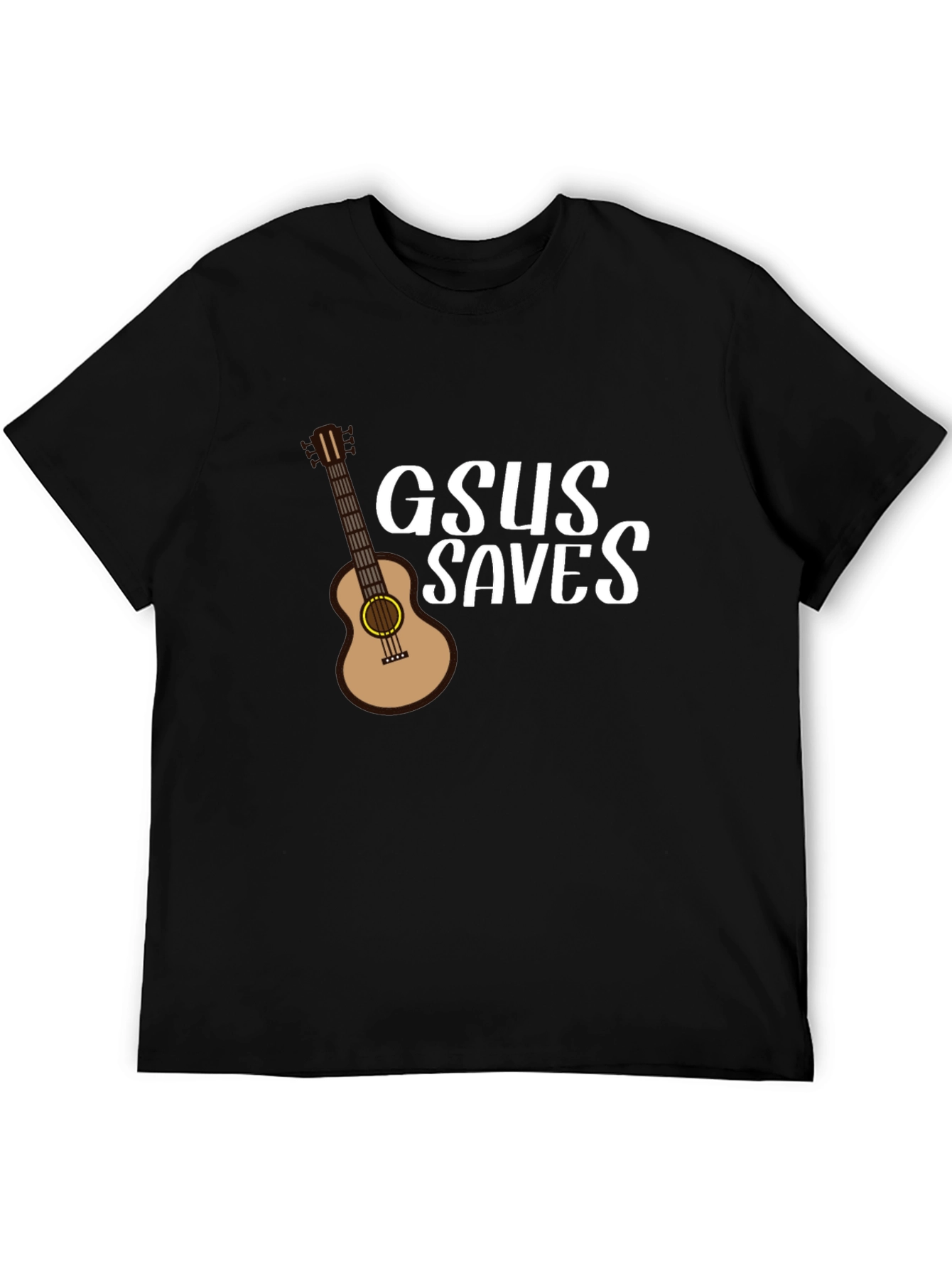 GSUS Saves Graphic T-Shirt - Black Cotton Tee