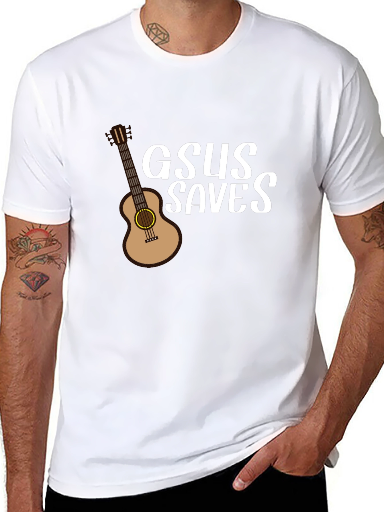 GSUS Saves Graphic T-Shirt - Black Cotton Tee