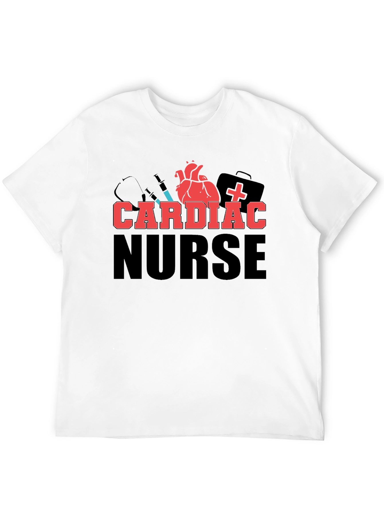 Cardiac Nurse T-Shirt - Heart & Medical Design