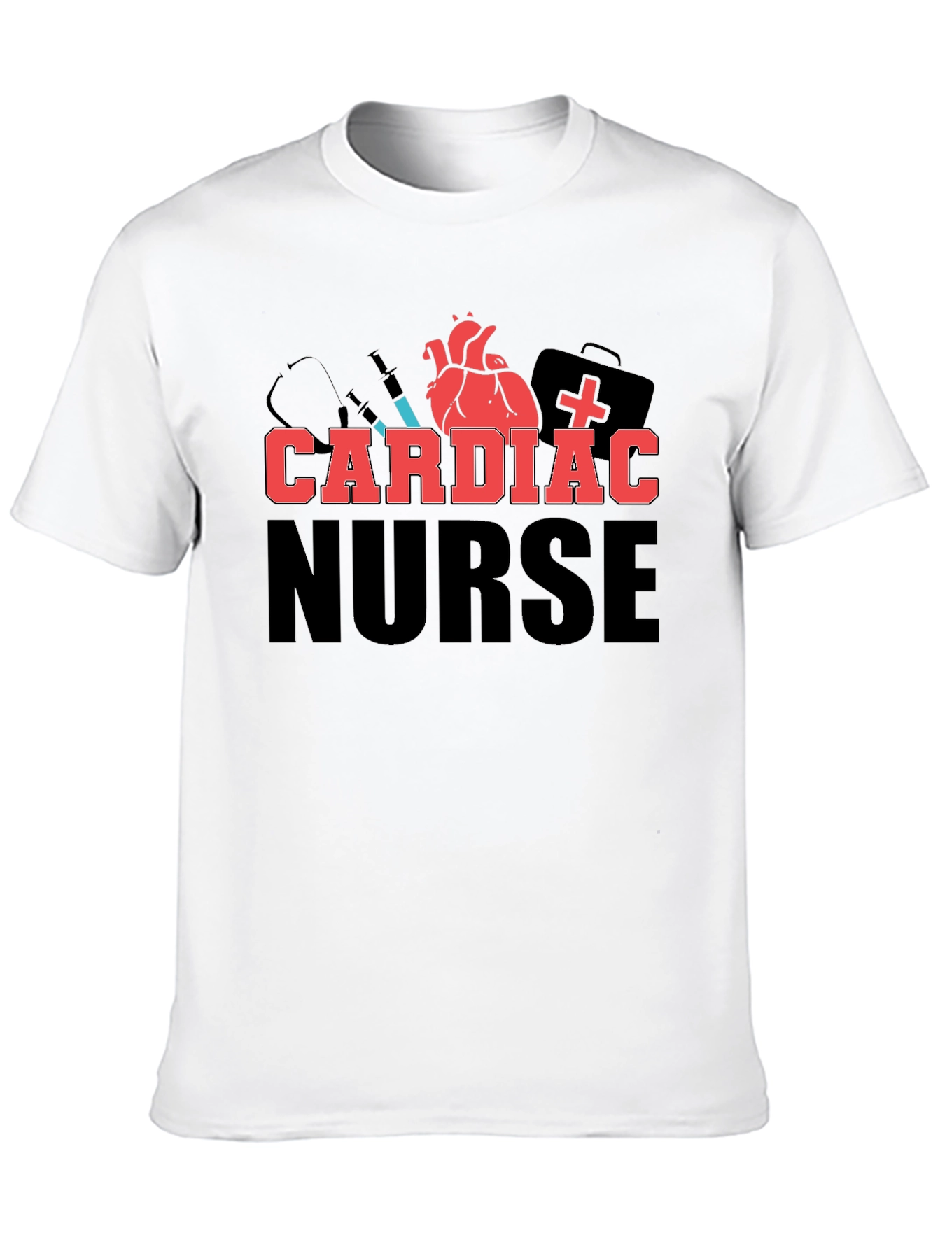 Cardiac Nurse T-Shirt - Heart & Medical Design