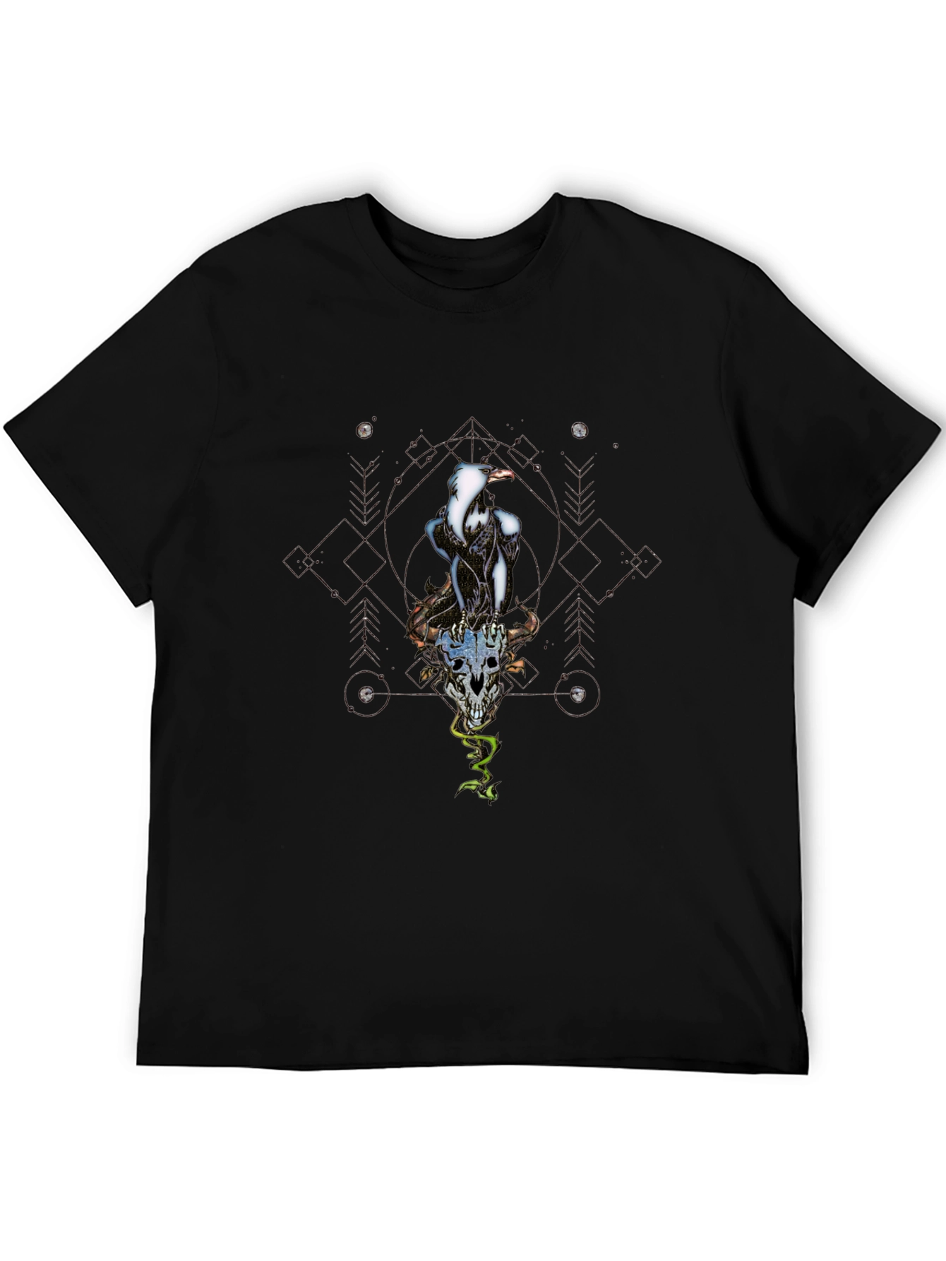 Raven Skull T-Shirt - Gothic Style