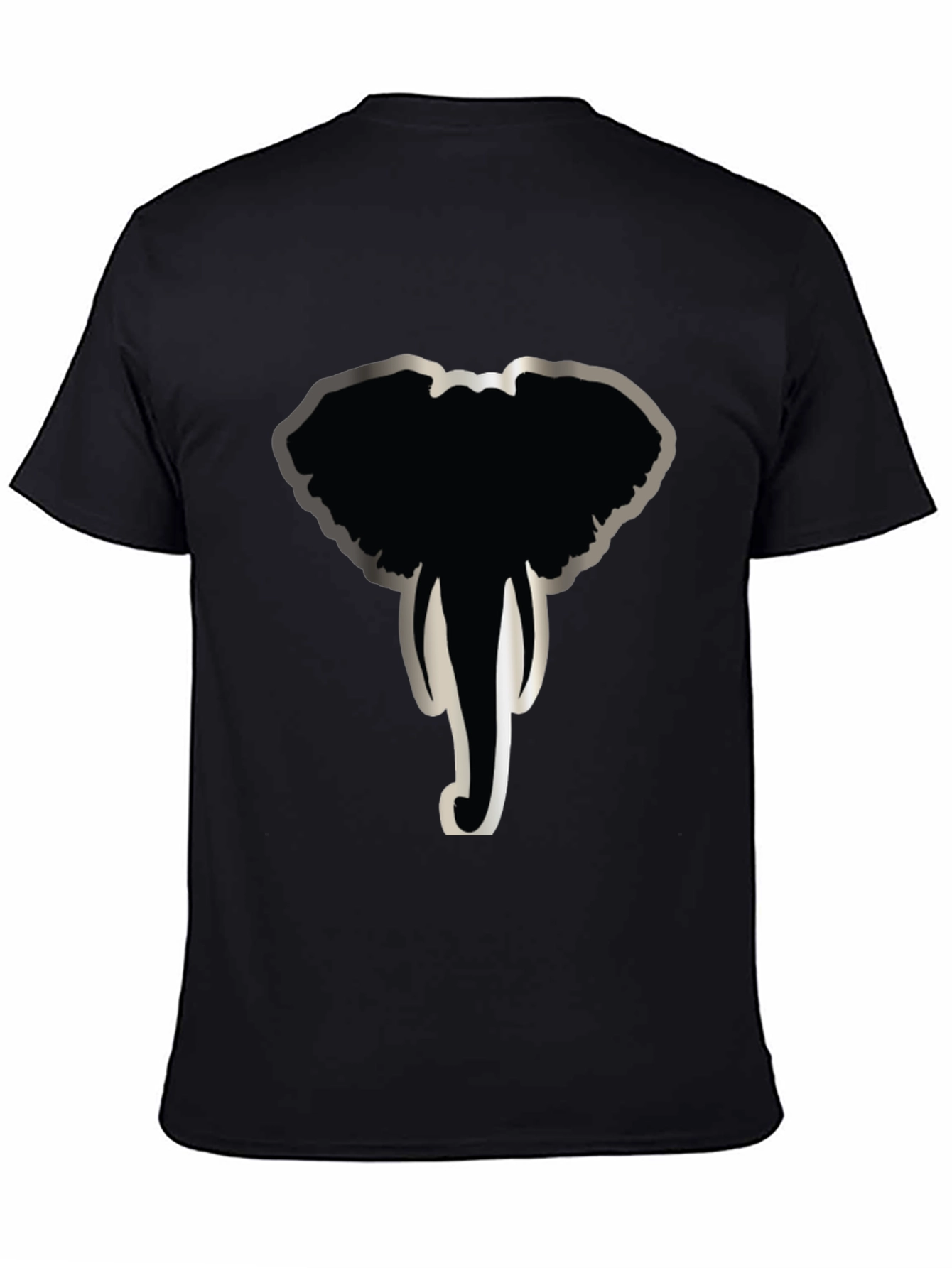 Elephant Graphic Print Crew Neck T-Shirt